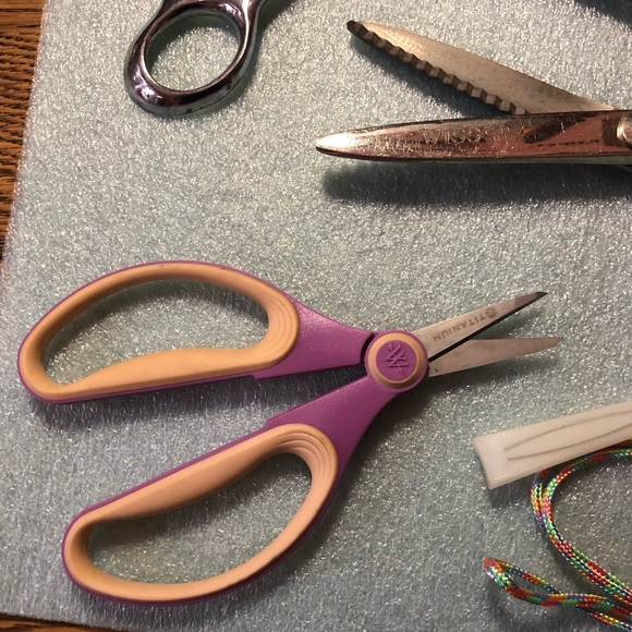 Vintage sewing quilting scissors bundle set of 3 pinking shears - Picture 4 of 6
